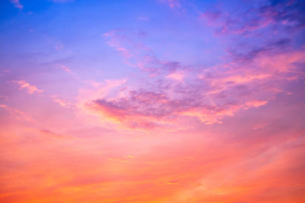istock Beautiful , luxury soft gradient orange gold clouds and sunlight on the blue sky perfect for the background, take in everning,Twilight, Large size, high definition landscape photo 2169733697