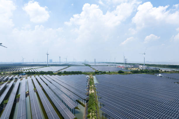 istock solar power station and wind power station 2169744229