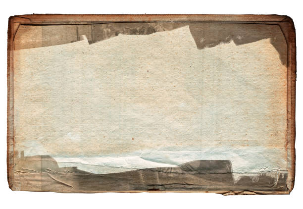 istock Vintage background of old ancient torn paper texture isolated 2169760718