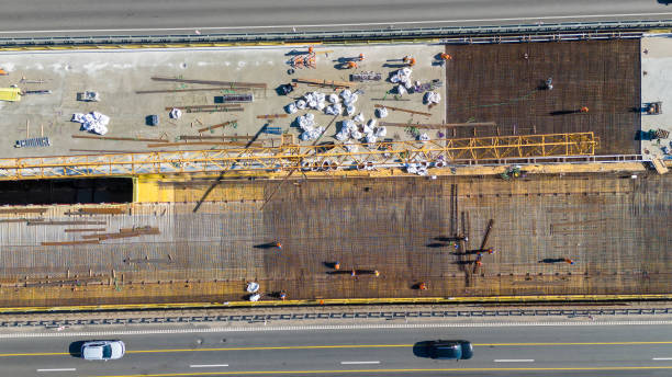 istock Aerial View of Highway Construction Site 2169762829