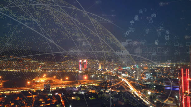 istock Smart city and communication network concept. Digital transformation. 2169763779