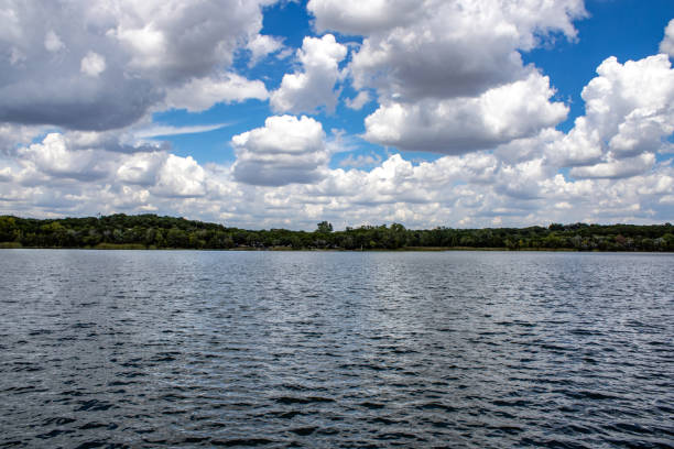 landscape with trees and clouds
