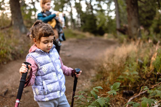 istock Family morning walk in forest. 2169768471