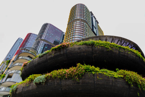 Modern architecture in Darling Harbor, Sydney NSW Australia.