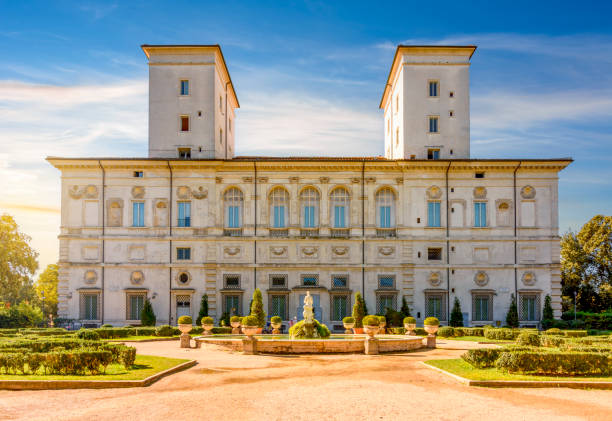 Borghese Gallery and Villa at sunset, Rome, Italy