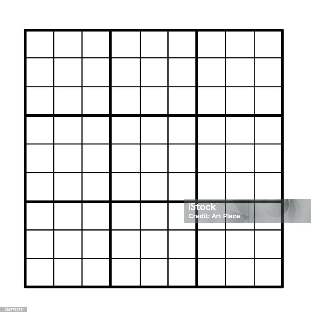 Blank Sudoku Grid for Custom Puzzle Creation Blank Sudoku Grid for Custom Puzzle Creation. Illustration Sudoku stock illustration Blank Sudoku Grid for Custom Puzzle Creation Blank Sudoku Grid for Custom Puzzle Creation. Illustration Sudoku stock illustration