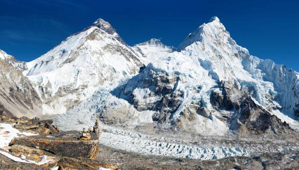 istock mount Everest, Lhotse and Nuptse from Pumo Ri base camp 2169795090