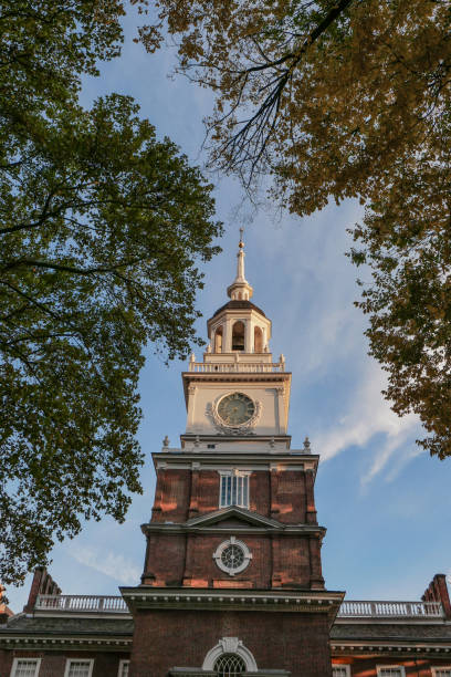 Independence hall, Philadelphia city. Autumn