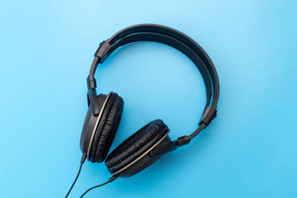 istock Headphones on a blue background 2169813993