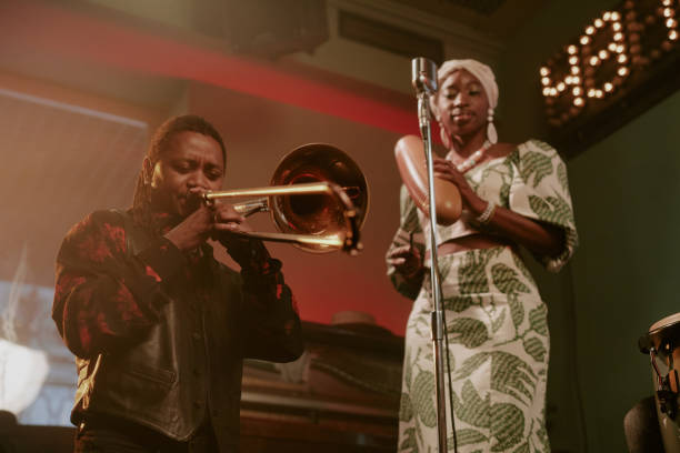 Jazz Musicians Having Rehearsal