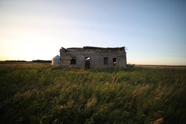 Anadarko, Oklahoma, USA - April 4, 2025: A single family home crumbles in a neighborhood.