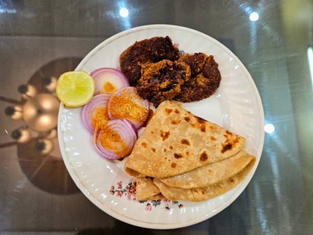 istock Vegetarian Mushroom Kababs with Paratha 2169818659