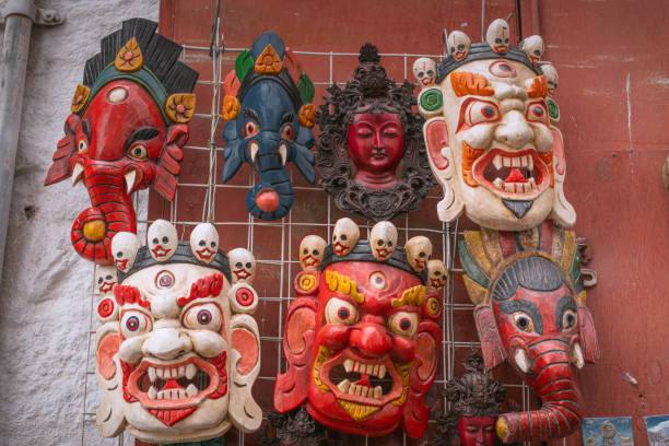 istock Different types of Buddhism style masks. Lhasa, Tibet, China 2169820794