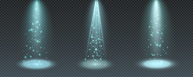 The Vector Set Of Light Includes A Light Source Studio Lighting Walls ...