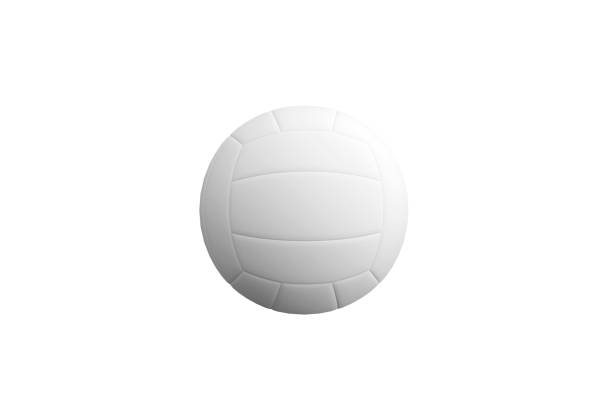 istock White volleyball ball floating on white background 2169825604