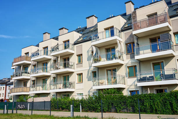 istock Modern apartment building with balconies on sunny day 2169825981