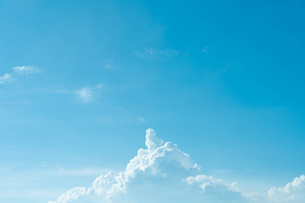 Detail of big cumulus cloud in blue sky