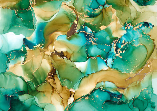 istock Natural  luxury abstract fluid art painting in alcohol ink technique. Tender and dreamy  wallpaper. Mixture of colors creating transparent waves and golden swirls. For posters, other printed materials 2169831942