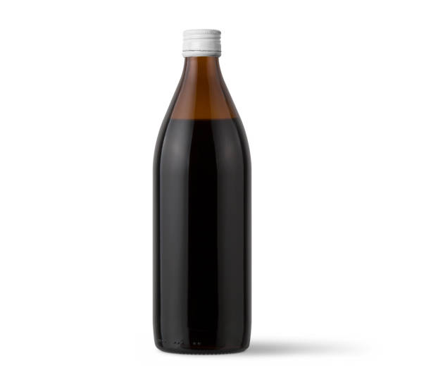 istock Front view wine bottle, whiskey, cognac, brandy beer bottle isolated on white background, mockup, blank, plain on white background, mockup 2169832426