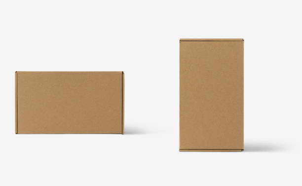 Brown Paper box Cardboard box isolated on white background
