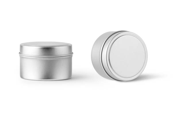 istock round tin can on white background, mockup 3D rendering, 3D illustration 2169832504