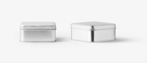 istock small tin can box on white background, mockup on white background, mockup 3D rendering, 3D illustration 2169832506