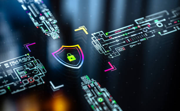 istock Digital security concept. Security and safety Evolution. Futuristic shield as a symbol of cyber security and safety in world of technological progress and innovation 2169834465