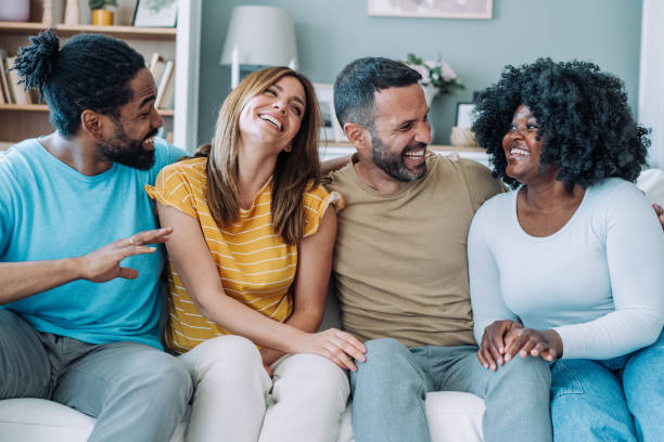istock Cheerful friends having fun at home. 2169836783