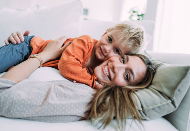 istock Mother and son at home. 2169836804