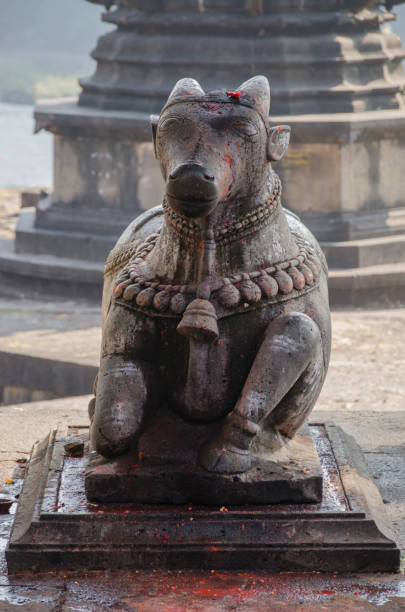 istock A stone sculpture of the Nandi. 2169839624