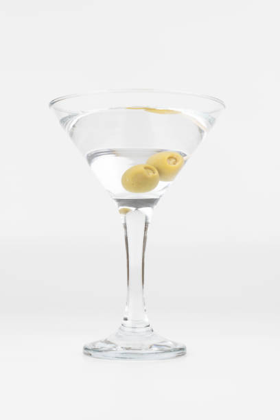 istock Classic Martini with Olives on White Background 2169843237