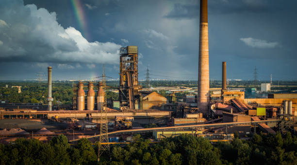 Steel mill, heavy industry in Germany