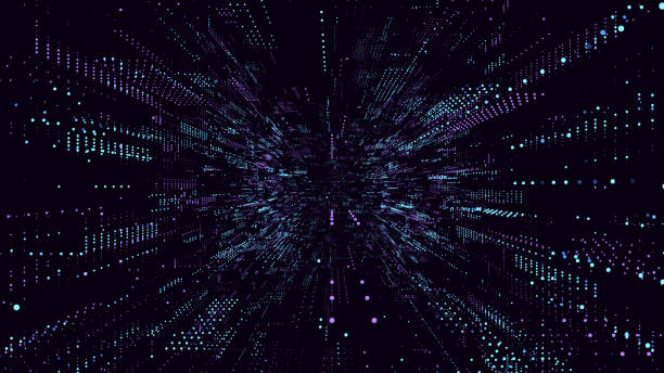 Futuristic vector sci-fi circle portal in space. Matrix cyberspace with moving data. 3D ai tunnel with dot. Abstract digital wormhole data. Binary code particle flow by funnel. Concept hacking. Futuristic vector sci-fi circle portal in space. Colors matrix cyberspace with moving data. 3D ai tunnel with dot. Abstract digital wormhole data. Binary code particle flow by funnel. Concept hacking. sorter machine stock illustrations