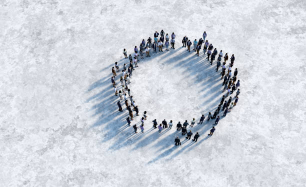 istock Group of people standing in circle, a meeting 2169852081