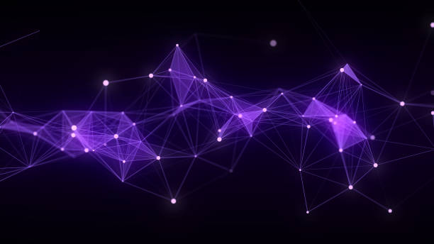 istock Global network connections. Abstract neural networks cyberspace. Futuristic grid artificial intelligence. Technology cyber dynamic. 3D rendering. 2169852501