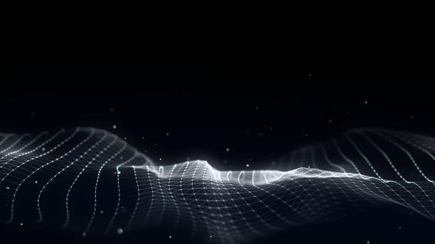 istock Colors wave with motion dots and lines. Abstract digital background. Concept connection big data. Futuristic technology backdrop. 3D rendering. 2169852551