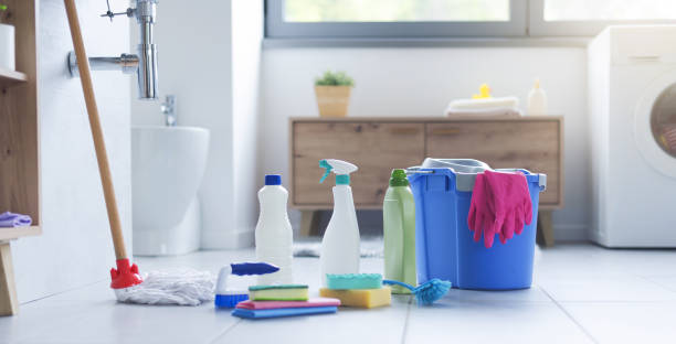 istock Cleaning supplies in the bathroom 2169853979