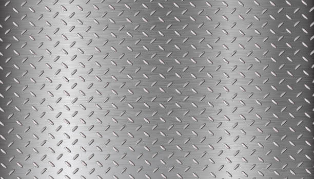 3d realistic vector illustration. Metal floor. Still thread pattern. 3d realistic illustration. Metal floor. Still thread pattern. sheet-metal stock illustrations