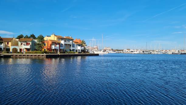 istock Homes in a Marina with blue sky 2169862268