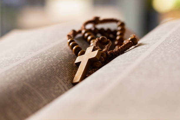 istock Wooden cross rosary 2169863571