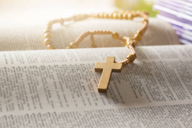 istock Wooden cross rosary 2169863578