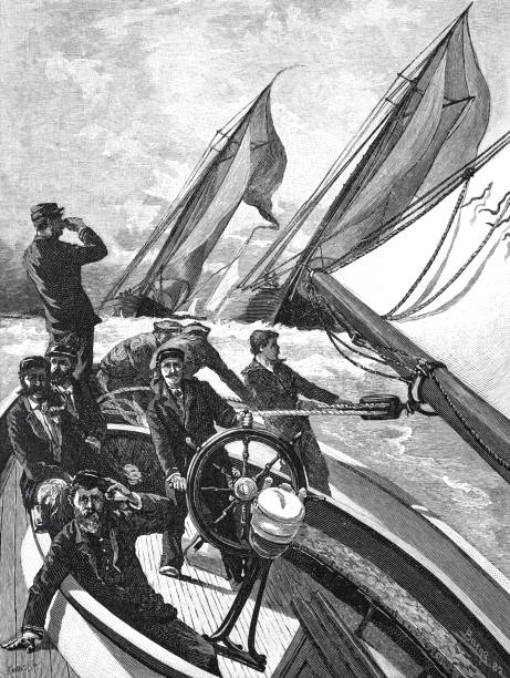 istock A fresh breeze on the yacht, 8 men working hard on deck 2169865107