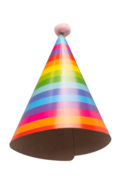 istock Colorful birthday cap isolated on white background 2169865369