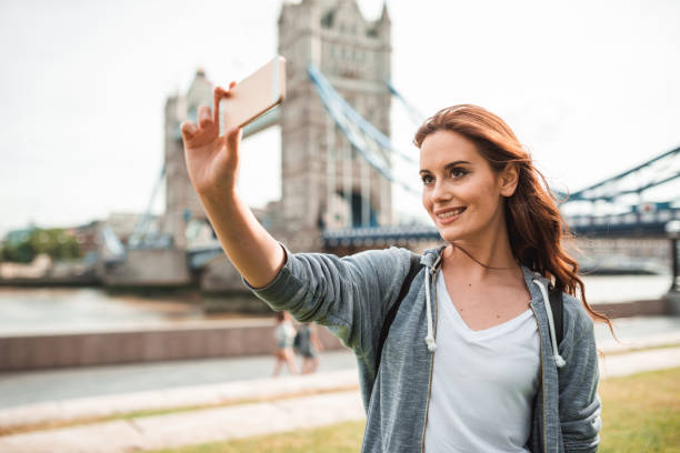 istock woman take a selfie in london 2169865974
