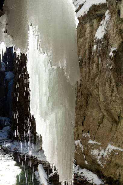 Partnachklamm or Partnach gorge in wintertime, Bavaria, Germany