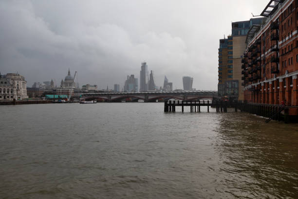 London, United Kingdom - Oct 01, 2019: A view of the River Thames looking towards St. Paul's Cathedral