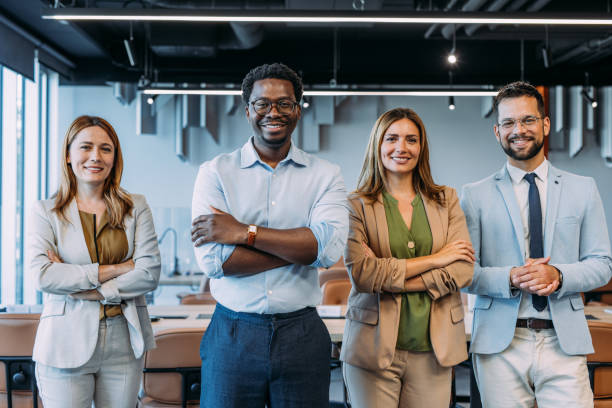 istock Confident businessman and his team. 2169869986