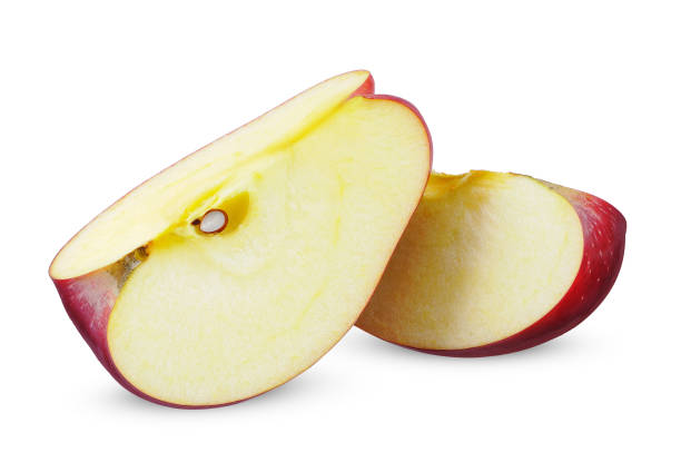 istock Sliced Red apple fruit isolated on white background. 2169872931