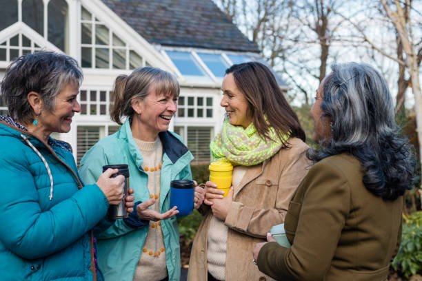 istock Autumn Warmth with Coffee in the Garden 2169875422