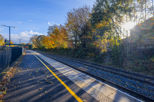 istock Rural railway station Autumn Midlands UK 2169877335